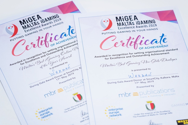 Wazdan honoured with two prestigious MiGEA '19 Awards