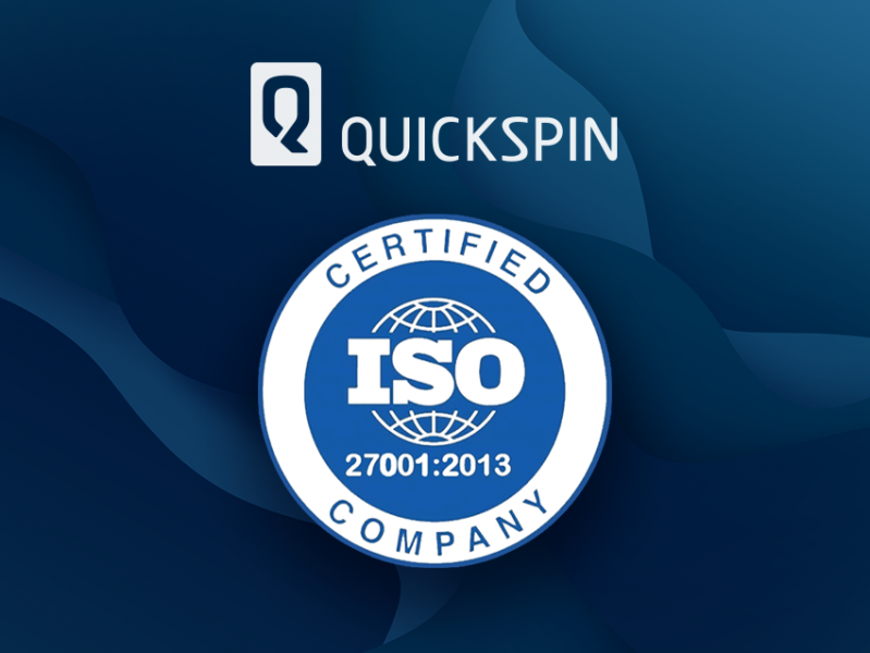  Press Release: Quickspin proud to be ISO/IEC 27001:2013 certified – a great testament to its commitment to internet security 