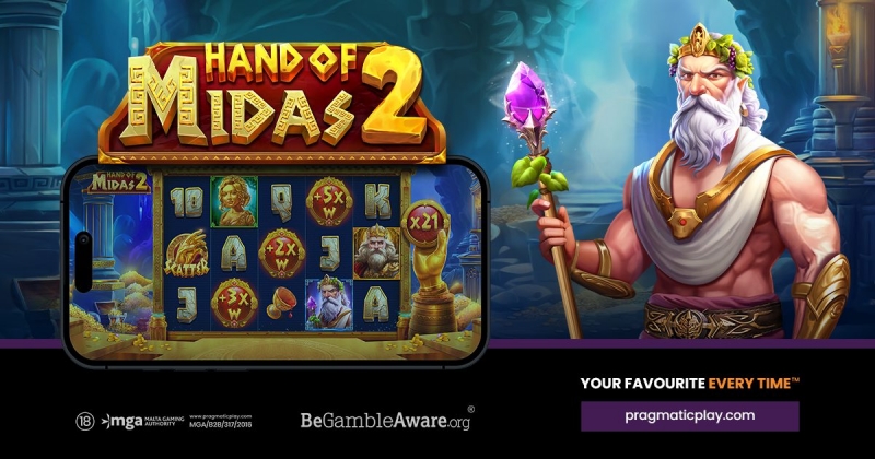 Pragmatic Play Adds a Touch Of Gold in the Hand Of Midas 2 Slot