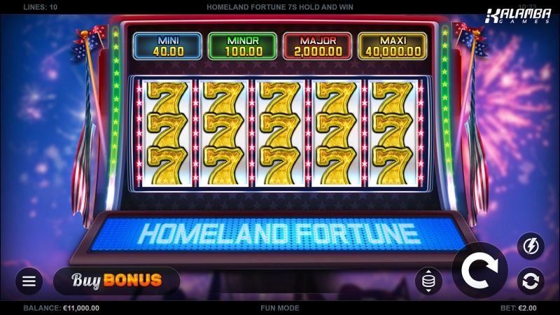 Homeland Fortune 7s Hold and Win out now!