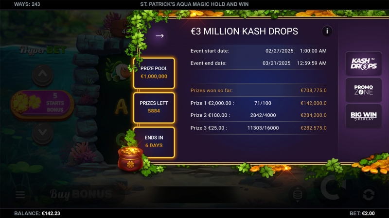 Ready to launch €10 million Kash Drops Network promo!